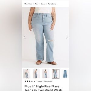 Madewell Never Worn 11” High Rise Flare Jeans - Size 18W